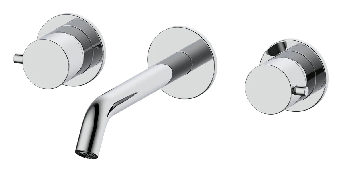 3 Hole Wall Mounted Basin Tap