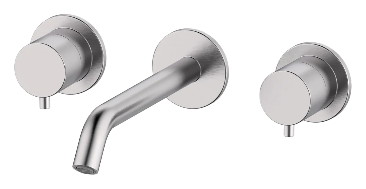 3 Hole Wall Mounted Basin Tap