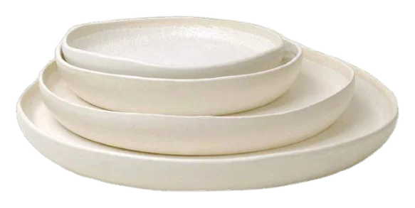 Bob plate high curved white