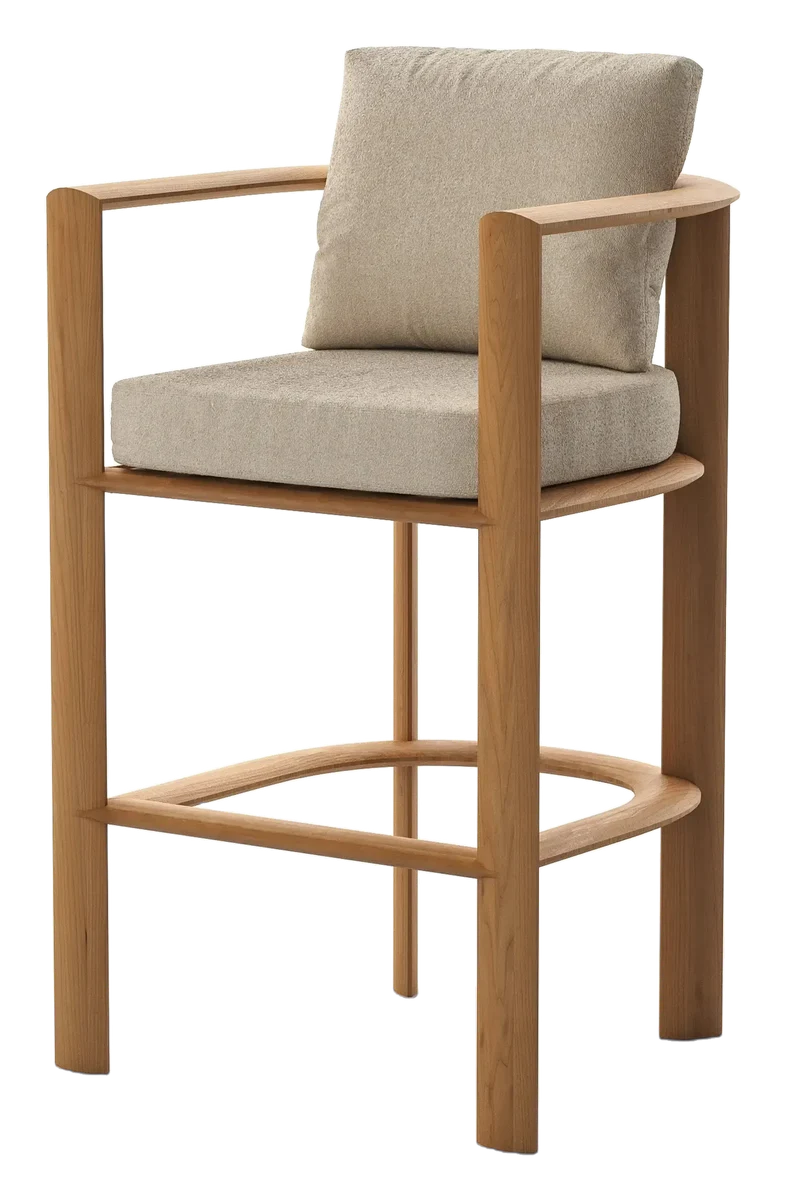 Almond Teak Barstool